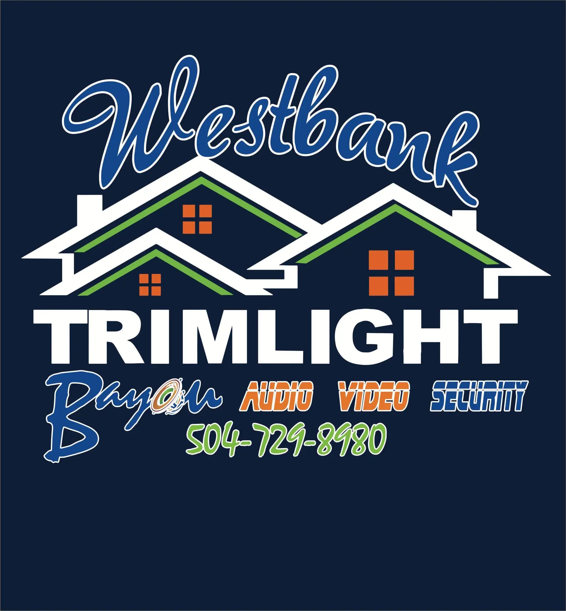 Trimlight graphic with blue light along a roof edge.