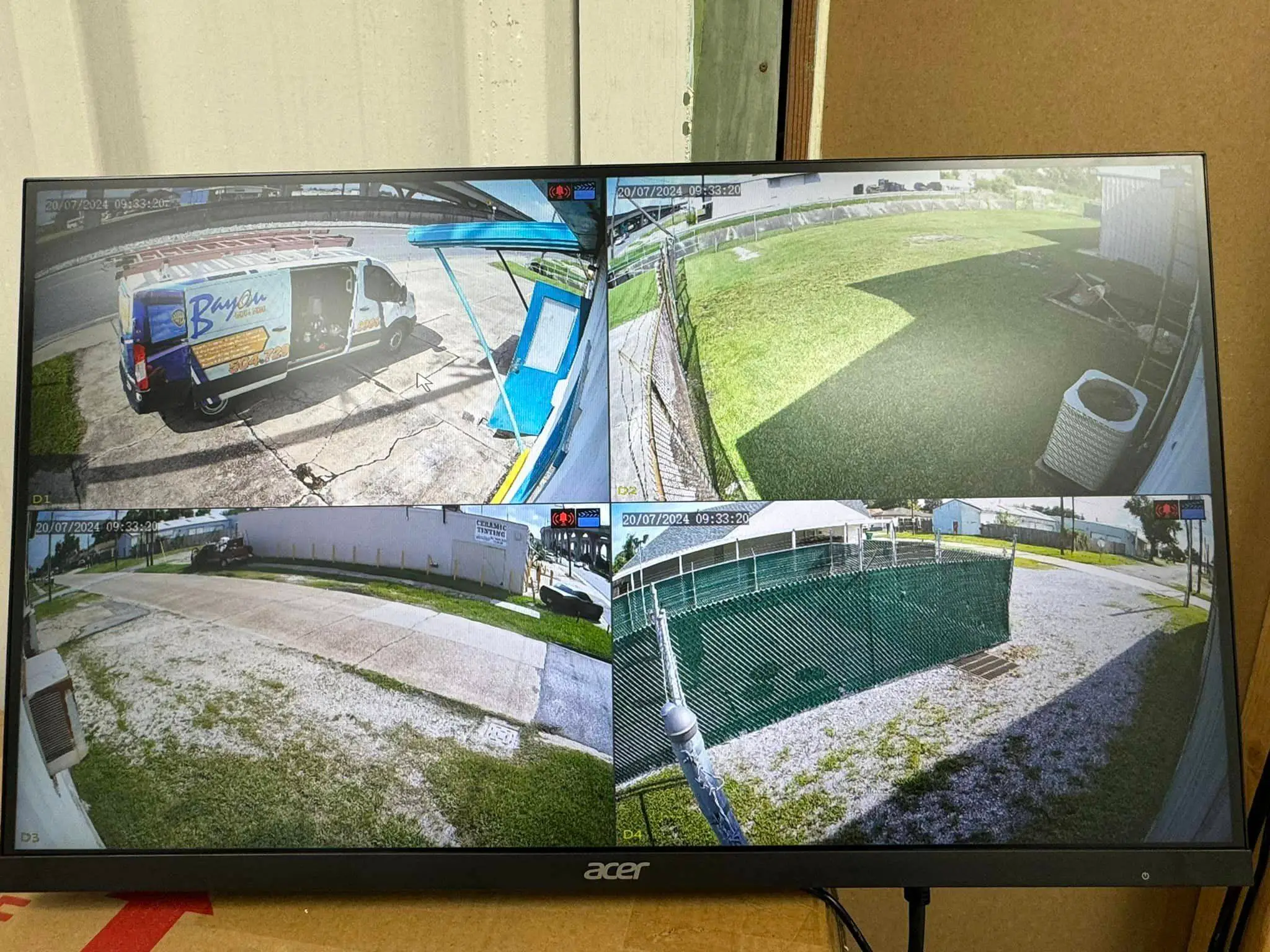 Commercial cameras, screen, or rack on the Westbank: interior wide photo, brighter toward the top, photo 34.