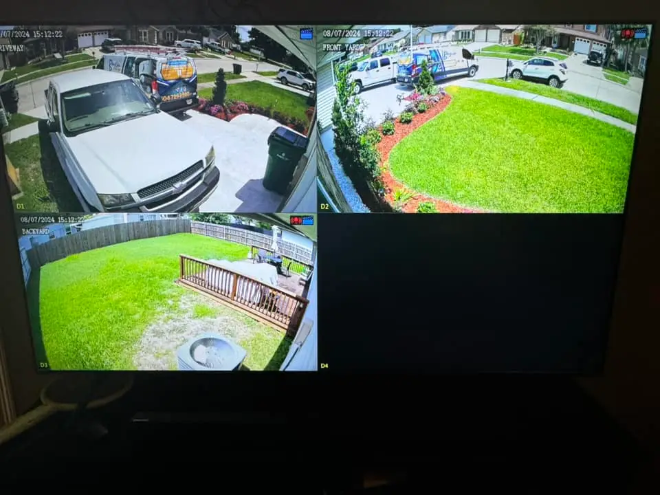 Smart-home camera, keypad, or screen on the Westbank: interior wide photo, brighter toward the top.