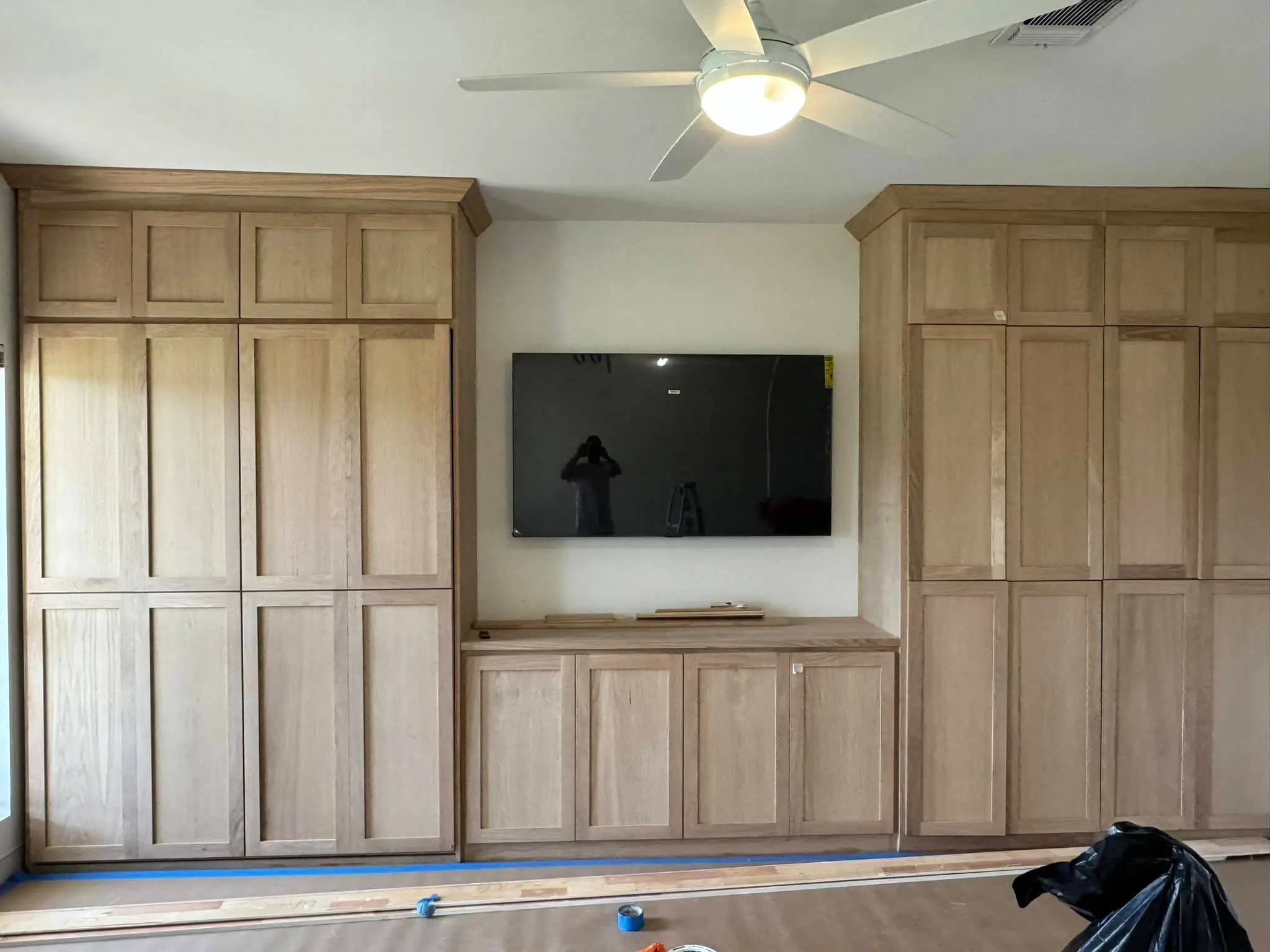 Home theater screen or rack on the Westbank: interior wide photo, warm light, even light across the frame, photo 9.
